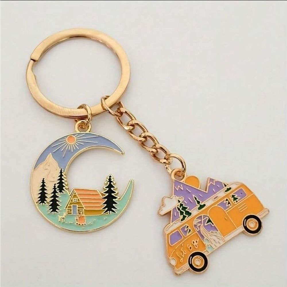 Gold and Multicolor Keychain Set S1087